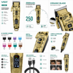 ⁦ماكينة قص الشعر الاحترافية VGR V-005 – بطارية 2600mAh وتشغيل 250 دقيقة⁩ - الصورة ⁦11⁩