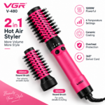 ⁦فرشاة تصفيف الشعر بالهواء الساخن VGR V-480 – 2 في 1، 1200 وات⁩ - الصورة ⁦3⁩